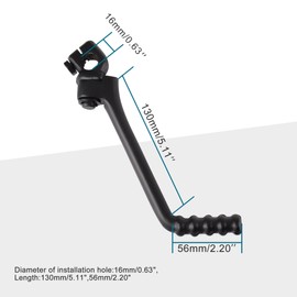 GOOFIT 16mm Kickstart Lever Pedal Black Adjustable Replacement for 50cc 70cc 90cc 110cc 125cc 150cc Pit Bike Dirt Bike