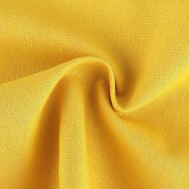 1 Meter Cotton Twill Fabric Yellow 0.67M Plain Cotton Linen Fabric for Embroidery Craft Projects