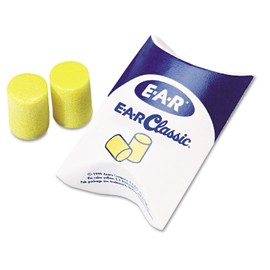 3M 3101001 E·A·R Classic Earplugs, Pillow Paks, Uncorded, PVC Foam, Yellow, 200 Pairs | 3M