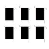 Flaglink 6 Pcs Solid Black Blank Garden Flag - 12