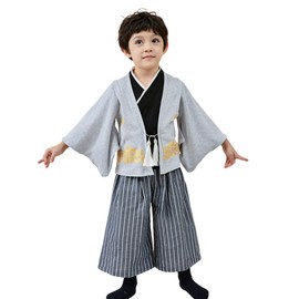 SLINX HF18 Baby Boys' Kimono Set, Haori Hakama, Hakama, Haori Hakama, Kimono, Kimono, Shrine Visit, First Festival, Shichi-Go-San Children's Clothing, Costume, First Festival, Celebration, New Year,