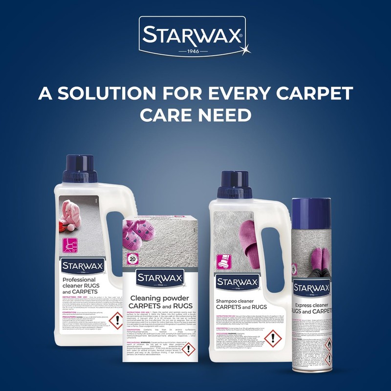 STARWAX - Dry-Cleaning Flakes for Carpets and Rugs - Clean