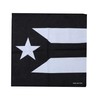 Motique Accessories Large Cotton Bandanas - Puerto Rican Flag- Black