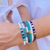 KELITCH Rainbow Stretch Bracelets Elastic Friendship Bracelets Boho Summer Beach