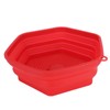 Red Silicone Microwave Splatter Cover with Handle Collapsible Microwave Food