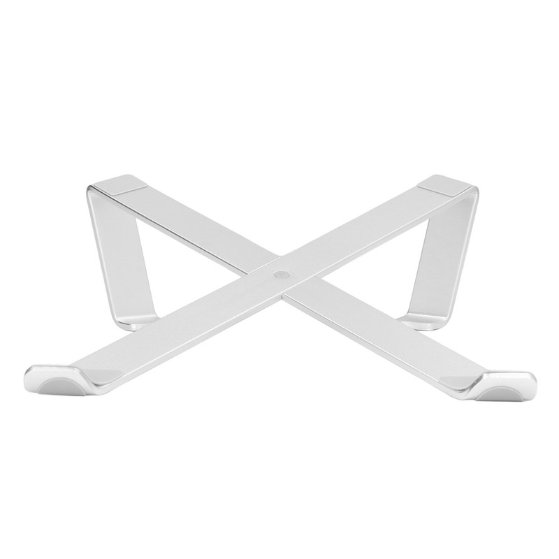 Laptop Stand Aluminum Alloy Silver Foldable Design Regulable Height Heat