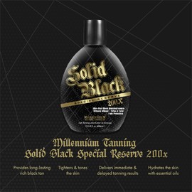 Millennium Tanning Solid Black Special Reserve 200X Tanning Lotion, 13.5 Ounces, 3-pack