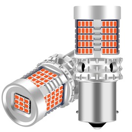 UPXSXT - 2 bombillas LED de freno 1156 P21W BA15S, color rojo, 1141 1003 7506 CANBUS sin errores, antihiperflash 89SMD 4000LM superbrillantes para luces antiniebla traseras, luces de posición trasera