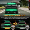XRIDONSEN 48 inch Truck Green Tailgate Emergency Lights Strip Rear