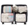 9 Set Beige Packing Cubes Travel Luggage Organizer Packing Bags