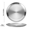Stainless Steel Plates, 4 Pcs Lightweight Metal Plate, 26cm Unbreakable
