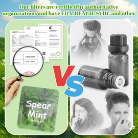 ASTOFLI Flavoured Inner Filter Packs: Spear Mint Flavoured Breathlace Tube Breathing Necklace with Resistance Filter Calm Breathlace Stop Stress Necklaces Anxiety Relief Breathe Pendant