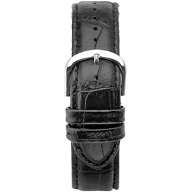 Sekonda Black Leather Silver and Rose-Gold Dial Strap Watch 1686