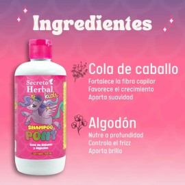 Shampoo Kids Secreto Herbal Cola De Caballo Y Algodón 500ml