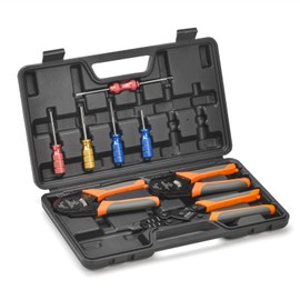 IWISS iCrimp KIT-DC02 Wire Crimping Tool Kit for Deutsch Connectors and Weather Pack Terminals with Connector Removal Tools