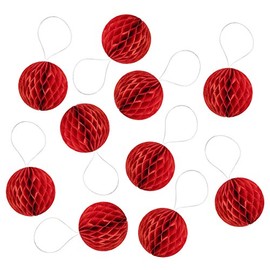 Allydrew 2” Honeycomb Balls (Set of 10), Red