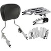 TCMT Detachable Passenger Backrest Sissy Bar With Stealth Luggage Rack 4 Point Docking Hardware Kits Fits For Harley Touring Road Glide Street Glide Electra Glide Road King 2009-2013