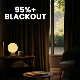 Jilron Room Divider Curtains Ceiling Curtain Track Set for Blackout and Privacy (Beige Curtain + White Track) 106" W x 84" L -1 Piece