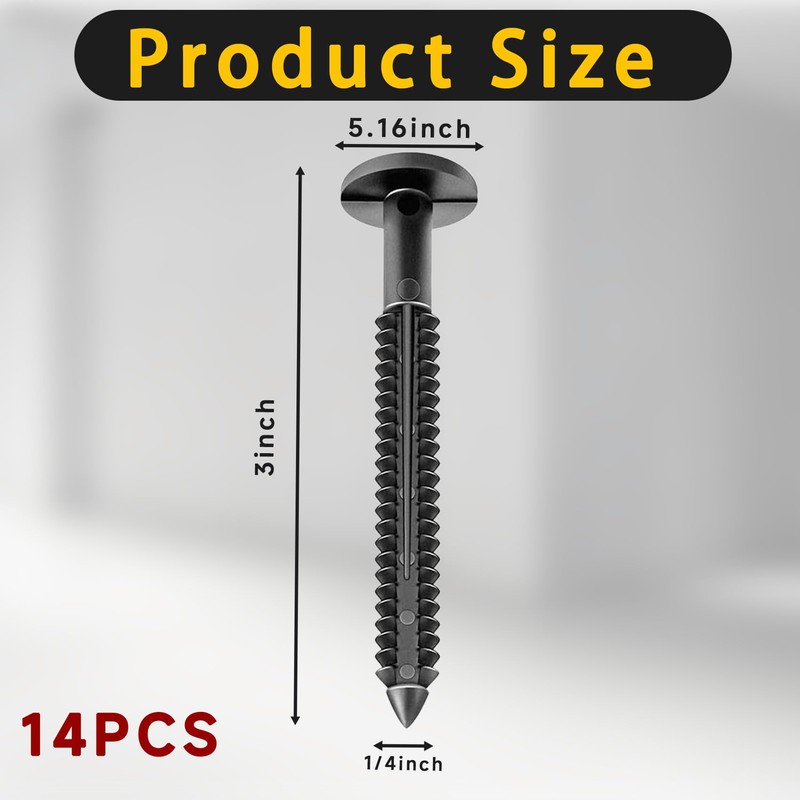 14 Pack Vinyl Shutter Fasteners for Windows Outside, Plastic Shutter