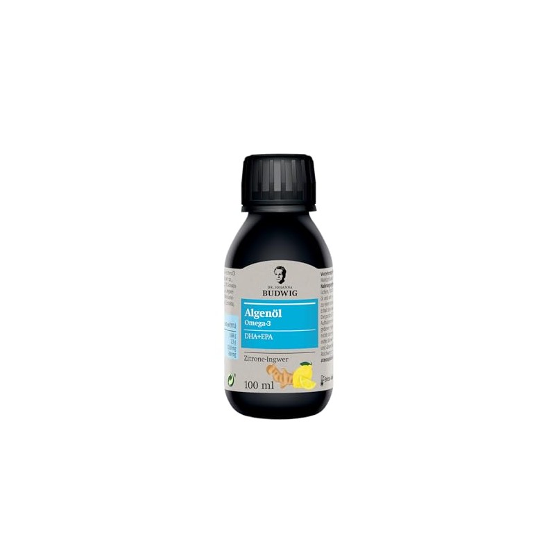 Dr. Budwig Premium Omega 3 Algae Oil Vegan Lemon Ginger