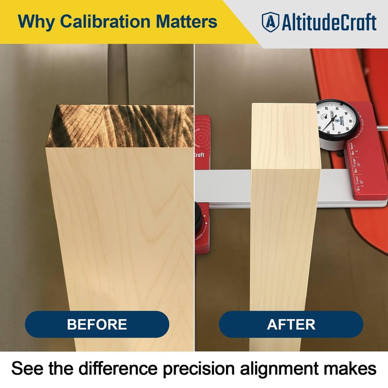 AltitudeCraft 0.001" Precision Table Saw Alignment Gauge - CNC Milled