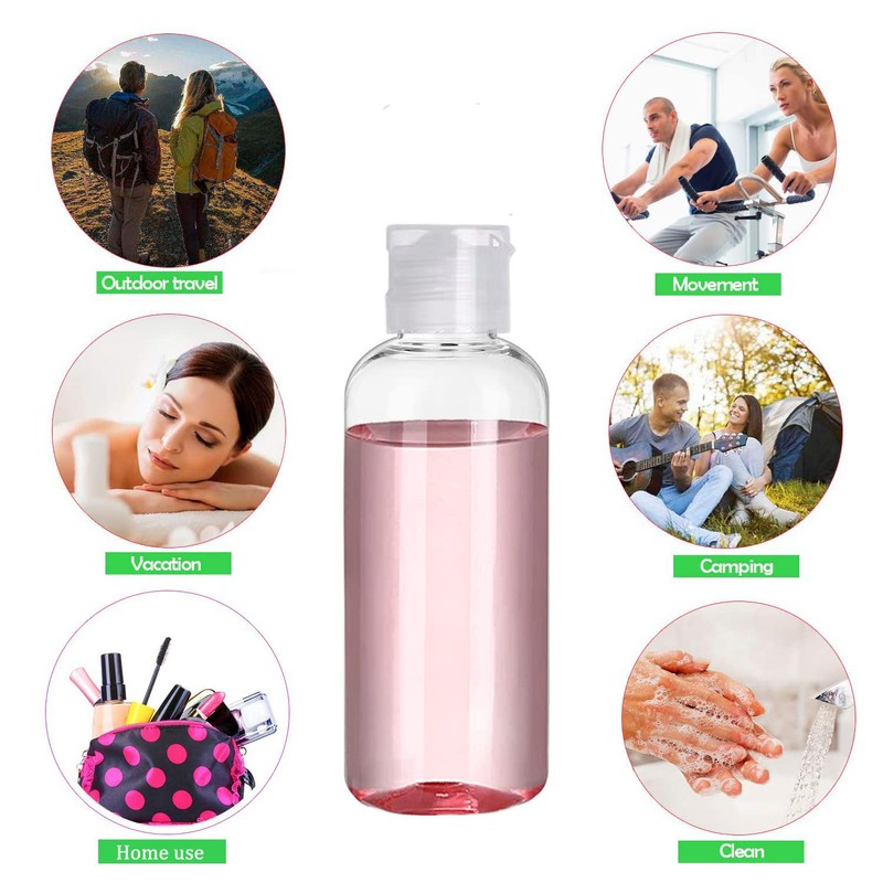 5 Pcs Travel Bottles Leak Proof Refillable Squeezable Travel Size