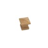3/4" Square Oak Knob Mission Wood Knob Pyramid Knob Arts