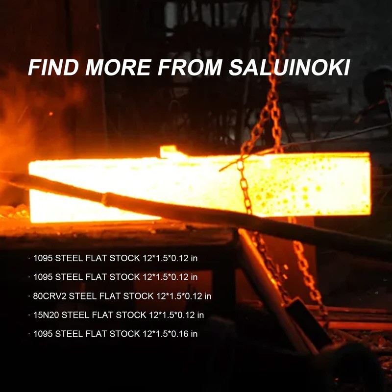 SALUINOKI 80CRV2 Steel Flat Stock Knife Making Supplies Metal Steel