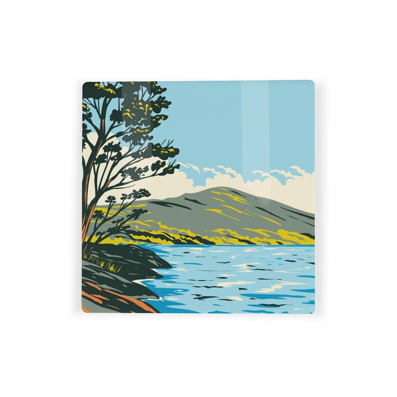 Scottish Lochs Ceramic Coaster Set - UK Scottish Landmarks/Landscapes Square