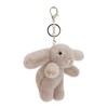 Cute 3.5" Bunny Bag Charm, Fluffy Rabbit Plush Keychain Purse