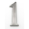 Huber House Number 1 Anodised Aluminium 10 cm, Elegant 3D