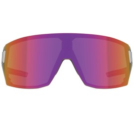 720armour Mercury Sports Sunglasses – UV400 Protection, Matte Silver Frame with Red Lens, for Running, Cycling, Baseball & Golf