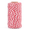 jijAcraft Red and White Twine, 2MM Cotton Bakers String, 328Ft