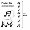 8 Pcs Music Notes Party Decorations, Musical Note Hanging Swirl,