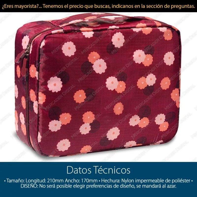 Mercader Digital 10x Bolsa Maquillaje Organizador Travel Cosmeticos Mayoreo
