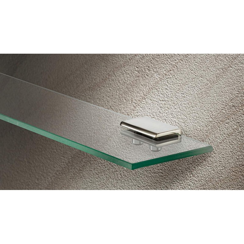 Gedotec Polished Chrome Glass Shelf Support - Wall Bracket |