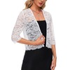 MINTLIMIT Womens Cardigans Open Front Lace Bolero Shrug 3/4 Sleeve
