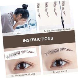 Outanaya 6pcs Realistic Hair-like Eyebrow Stickers for Effortless Makeup Lasting Temporary Brows Natural-looking Design and Easy to Apply for Any Occasion