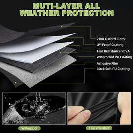 MAITUYU Car Cover for Mini Cooper/Cooper S/Hardtop/Convertible 2-Door 2002-2024 Waterproof All Weather Full Car Covers 210D with Door Zipper & Windproof Bands for Snow Rain Dust Hail Protection Black