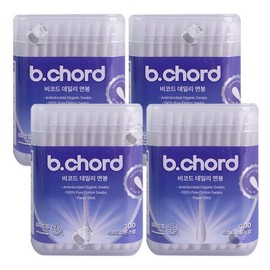 non-code B.chord Daily Cotton Swabs 100pcs x 4 b.chord Cotton Swabs / 비코드 데일리 면봉 100개입 x4개 b.chord Cotton Swabs