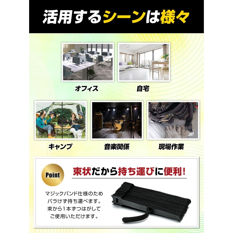 FigNest Cable Band (Supervised by Organizer) Cable Band with Velcro