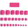 Outyua Hot Pink Press on Toenails Matte Short Fake Toe