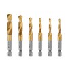 Gunpla 6pcs Tap Drill Bits Set, Durable Titanium Coated HSS
