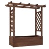 43.5*17.5*44.5 in Fir Wood Arched Lattice Raised Garden Bed with