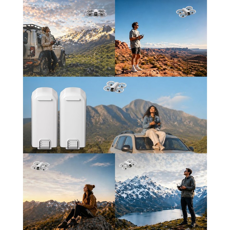 MVMOD Neo Battery 2 Pack, 1435mAh 7.3V Intelligent Flight Battery
