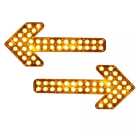 중장비 지시등 방향 차량 화살표 건설 LED 경광등 방향등 [Q. 35c 24 볼트 투명 싱글] Heavy Equipment Indicator Direction Vehicle Arrow Construction LED Flashing Light Direction Light [Q. 35c 24 Volt Transparent Single]