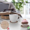oFloral Ethnic Flower Coasters for Drinks Rustic Mandala Symmetry Cups