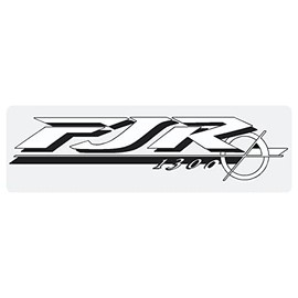Reflective Yamaha FJR1300 Logo Decal (White w/Black Print)