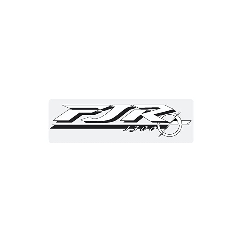 Reflective Yamaha FJR1300 Logo Decal (White w/Black Print)