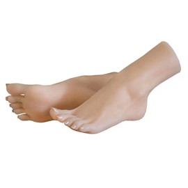 1 Pair of Silicone Models 1:1 Scale Model Silicone Women's Soccer Performance Art Shooting Props etc (Flesh Color) Size 37